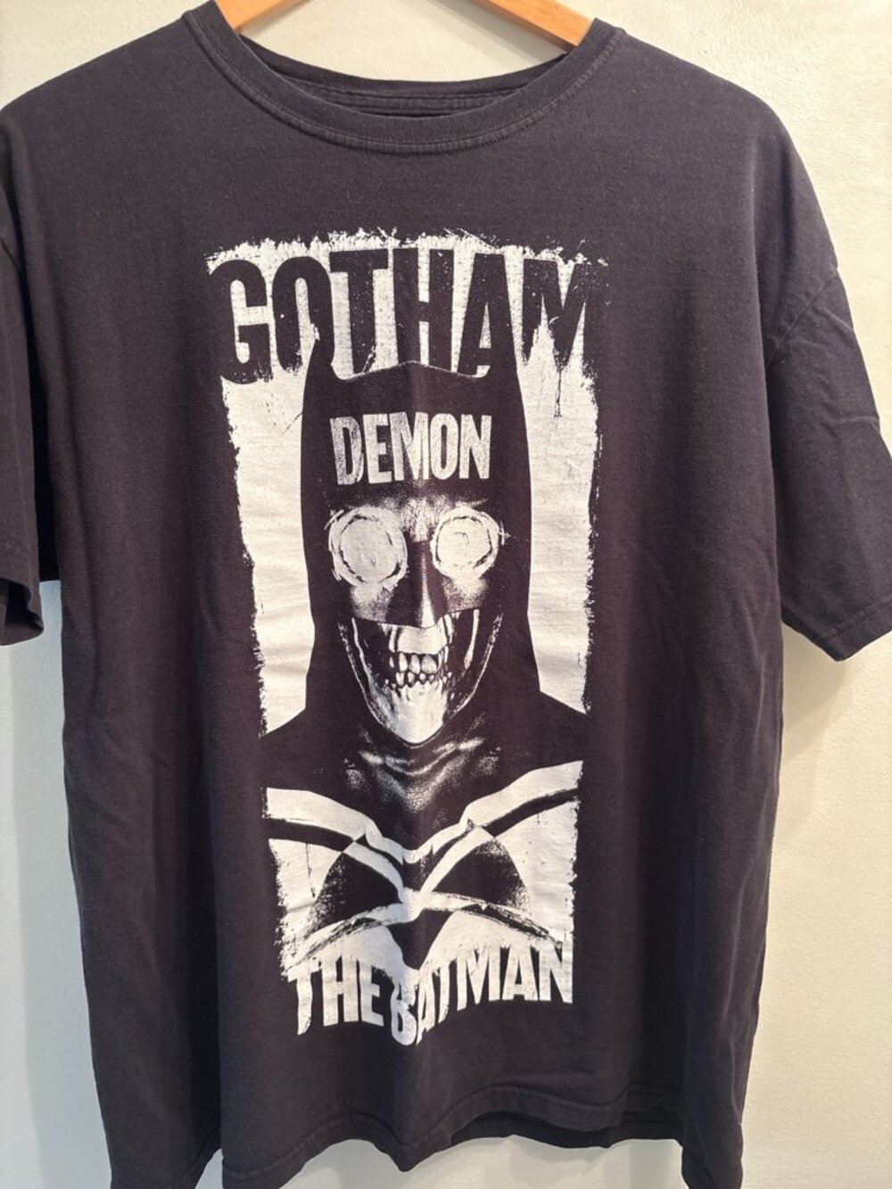 DC Comics Gotham Demon Batman Black Graphic Tee Shirt Size L